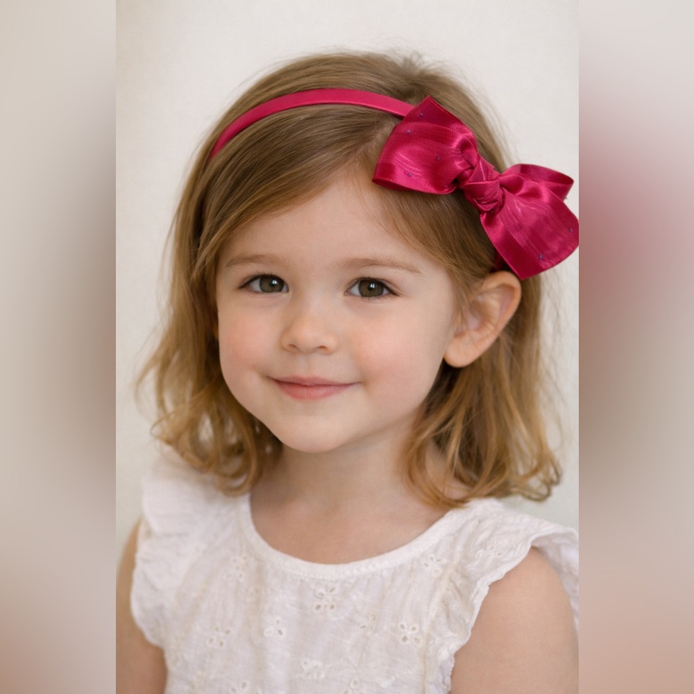 Meg Dana Boutique Hot‎ Pink Bow Hairband for Girls NWOT